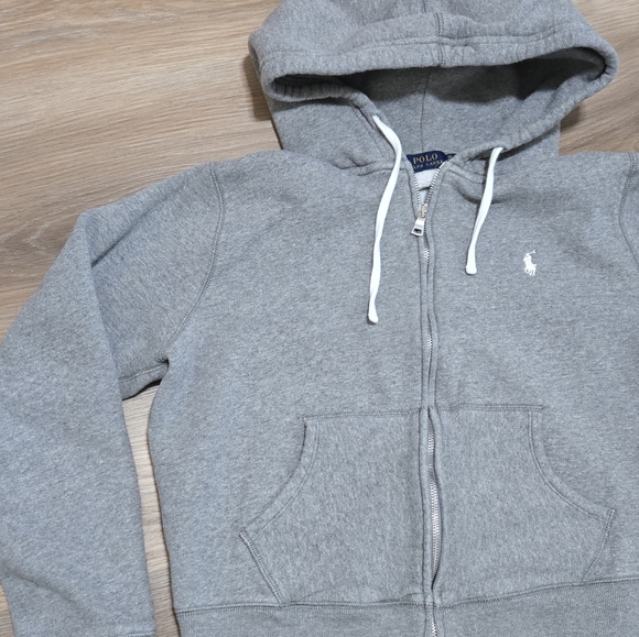 Polo Ralph Lauren Heather Gray Zip Up Sweatshirt Hoodie Size XL - Picture 4 of 11